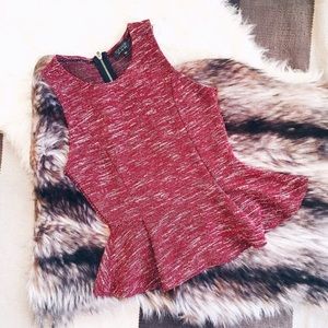 Red Peplum top.